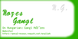 mozes gangl business card